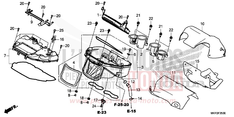 FILTRE A AIR de CBR1000RR SP SP1 SP2 MAT PEARL MORION BLACK (NHC33) 2022